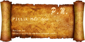 Pittik Médea névjegykártya